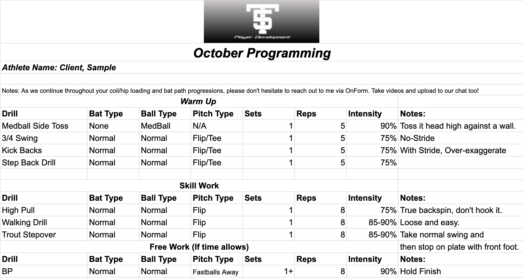 Programming Sample